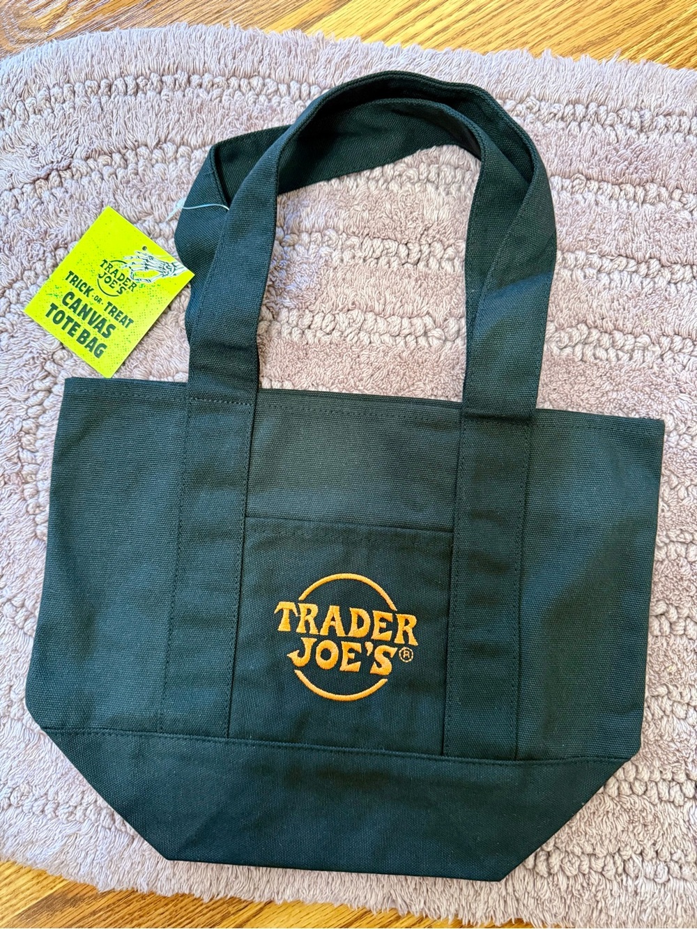 Trader Joeโs Trick or Treat Canvas Mini Tote Bag